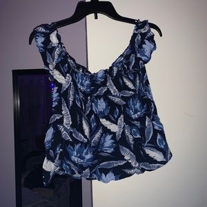 aeropastle navy blue top